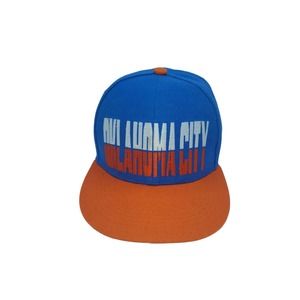 Oklahoma City Cap Blue Orange Thunderlike Colors Six Flags Very Clean